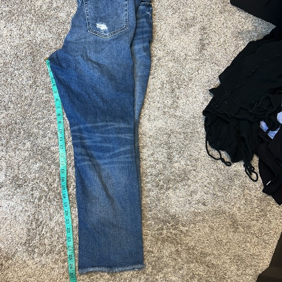 Lane Bryant High Waist Straight Raw Hem Flex Magic Blue Jeans Size 14 - Picture 6 of 6